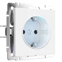 Розетка Werkel W1171461 с заземлением цвет белый матовый