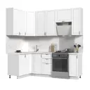 Кухонный гарнитур Стендмебель МоденаКГ130-170в-БДБ 170x237x60 см ЛДСП цвет белый