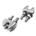 Зажим Нержавеющий Krepfield 2 мм ART 9074 А4 для троса с двумя гайками 12 шт.