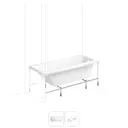 Прямоугольная ванна Lavinia Boho Rock S1-37070060 литьевой акрил 160x75 см, с усиленным металлическим каркасом