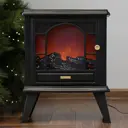 Светодиодный декоративный светильник-камин "Антарес" пластик белый 45x18x56см