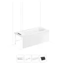 Прямоугольная ванна Lavinia Boho Evan S2-3711017P литьевой акрил 170x75 см, с металлическим каркасом, подголовником и лицевым экраном