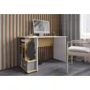 Компьютерный стол Микон СКМ-6К 120x75x60 см ЛДСП цвет белый/коричневый