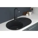 Накладная мойка Gamma stone GS-23 308 51x75x20 см искусственный камень цвет черный