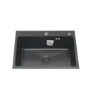 Мойка для кухни врезная Diadonna 60x50 см глубина чаши 20 см нержавеющая сталь цвет графит