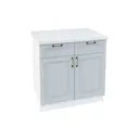 Напольный шкаф Франция с ящиком 80x81.60x47.80 см фасад серо-коричневый МДФ каркас белый ЛДСП Kameol