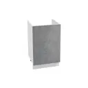 Шкаф под мойку Азазель 50x81.60x47.40 см фасад бетон ЛДСП каркас белый ЛДСП Kameol