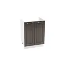 Шкаф под мойку Чехия 60x81.60x47.40 см фасад венге МДФ каркас белый ЛДСП Kameol