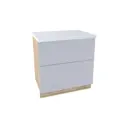 Напольный шкаф Горный ледник с ящиками 80x81.60x47.80 см фасад серый МДФ каркас дуб вотан ЛДСП Kameol УТ000509439