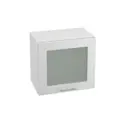 Кухонный шкаф навесной Василиса горизонтальный высокий со стеклом 50x46x31.80 см фасад белый МДФ каркас белый ЛДСП Kameol