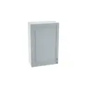 Навесной шкаф Франция 60x92x31.80 см 1 дверца фасад серо-коричневый МДФ каркас белый ЛДСП Kameol
