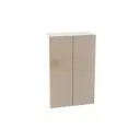 Навесной шкаф Поэзия 60x92x31.80 см фасад капучино ЛДСП каркас белый ЛДСП Kameol