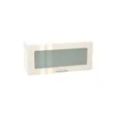 Навесной шкаф Василиса горизонтальный со стеклом 80x35.80x31.80 см фасад ванильный МДФ каркас белый ЛДСП Kameol