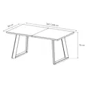 Обеденный стол прямоугольный Mamadoma 160x160 см лдсп цвет дымчатая керамика, черный