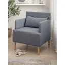 Кресло Monofix Кресло Киус 63x80x60 см микровелюр цвет темно-серый