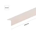 Угол ПВХ 20x20x2700 мм розовый