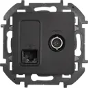 Розетка двойная TV+RJ45 категория 5e UTP - Lexman Lilian - антрацит