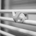 Крючок Steel Art белый галочка пластик