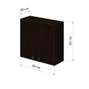 Навесной шкаф Лидер Эконом ШП600vg 60x63x30 см ЛДСП цвет венге