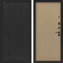 Входная дверь Bunker BN-06 правый 205x96см с панелью ДВП венге светлый/лофт черный