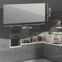 Фасад для кухонного ящика Аша грей 59.7x16.7 см Delinia ID ЛДСП цвет светло-серый