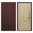 Входная дверь Такт-Тайм Комфорт Лайт 3 правый 220x90см антик медь/дуб сонома фактурный