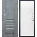 Входная дверь Lex Соната Классик № 30 внутренняя панель № 103 правый 205x88см белая шагрень/бетон серый