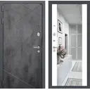 Входная дверь Labirintdoors Лофт 205x88см левый цвет белый софт/бетон темный с зеркалом ФЛЗ-1