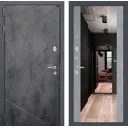 Входная дверь Labirintdoors Лофт 205x88см левый цвет бетон светлый/бетон темный с зеркалом ФЛЗ-1