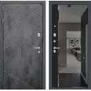 Входная дверь Labirintdoors Лофт 205x88см левый цвет черный кварц/бетон темный с зеркалом