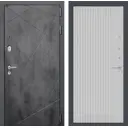 Входная дверь Labirintdoors Лофт с панелью Хомс правый 205x88см цвет бетон темный/белый софт рельеф