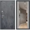 Входная дверь Labirintdoors Лофт 205x96см правый цвет грей софт/бетон темный с зеркалом ФЛЗ-1
