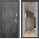 Входная дверь Labirintdoors Лофт 205x96см левый цвет грей софт/бетон темный с зеркалом ФЛЗ-1