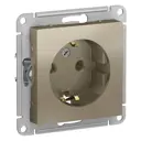 Розетка встраиваемая Schneider electric AtlasDesign ATN000543 1 клавиша цвет шампань
