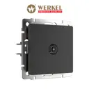 ТВ-розетка проходная встраиваемая Werkel a033758 цвет черный