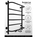 Полотенцесушитель электрический Indigo Europe Lux 500x600 мм 65 Вт лесенка цвет черный