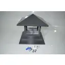 Колпак на трубу DMD 400x400мм RAL 7024 с отражателем из нержавейки