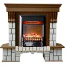 Каминокомплект Inter Flame Экстер М светлый дуб с очагом Fobos Black BLT-999B-5/Black