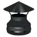 Зонт на дымоход Везувий Black ⌀115-200мм нержавеющая сталь AISI 430 0.5мм