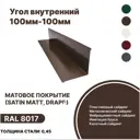 Угол внутренний B-Group 100x100x2000мм RAL 8017 коричневый глянцевый 10шт