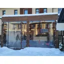 Мягкое окно ПВХ до -39°C 200x120см окантовка Оксфорд коричневая поворотная скоба (металл)