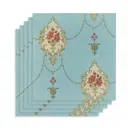 Комплект панелей ПВХ Lako decor Барокко 700x700мм 2.45м² 5шт голубой