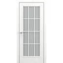 Дверь межкомнатная Zadoor Classic Неаполь Английская Классика остеклённая 200x60см полипропилен цвет белый матовый без замка и петель