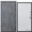 Входная дверь Diva 48 205x96см левый цвет белый софт Д11/бетон