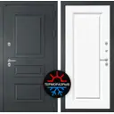 Входная дверь Labirintdoors Атлантик П-27 правый 205x88см сигнальный белый/шагрень