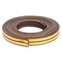 Уплотнитель ТДВ для дверей и окон Е профиль 6м коричневый