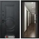 Входная дверь Labirintdoors Гранд 205x96см правый цвет венге/альберо блэк с зеркалом