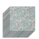 Комплект панелей ПВХ Lako decor Барокко Цветы на сером 700x700мм 4.9м² 10шт