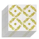 Комплект панелей ПВХ Lako decor Барокко Узоры на белом 700x700мм 4.9м² 10шт