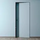 Дверь скрытая CityDoors Secret глухая 70x200см грунтовка правое внутреннее открывание цвет короба серый с замком и петлями